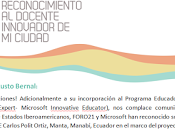 "Reconocimiento Docente innovador Ciudad Premio Microsoft Foro21"Gracias Dios